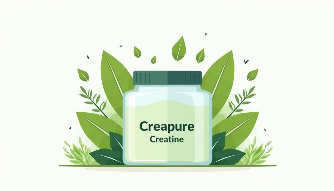 Minimalistische vectorillustratie van een biologisch afbreekbare container met bladeren.